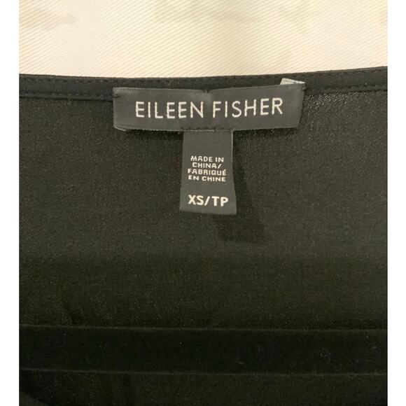 Eileen Fisher Silk Dress Tunic XS Little Black Dress - Picture 3 of 5